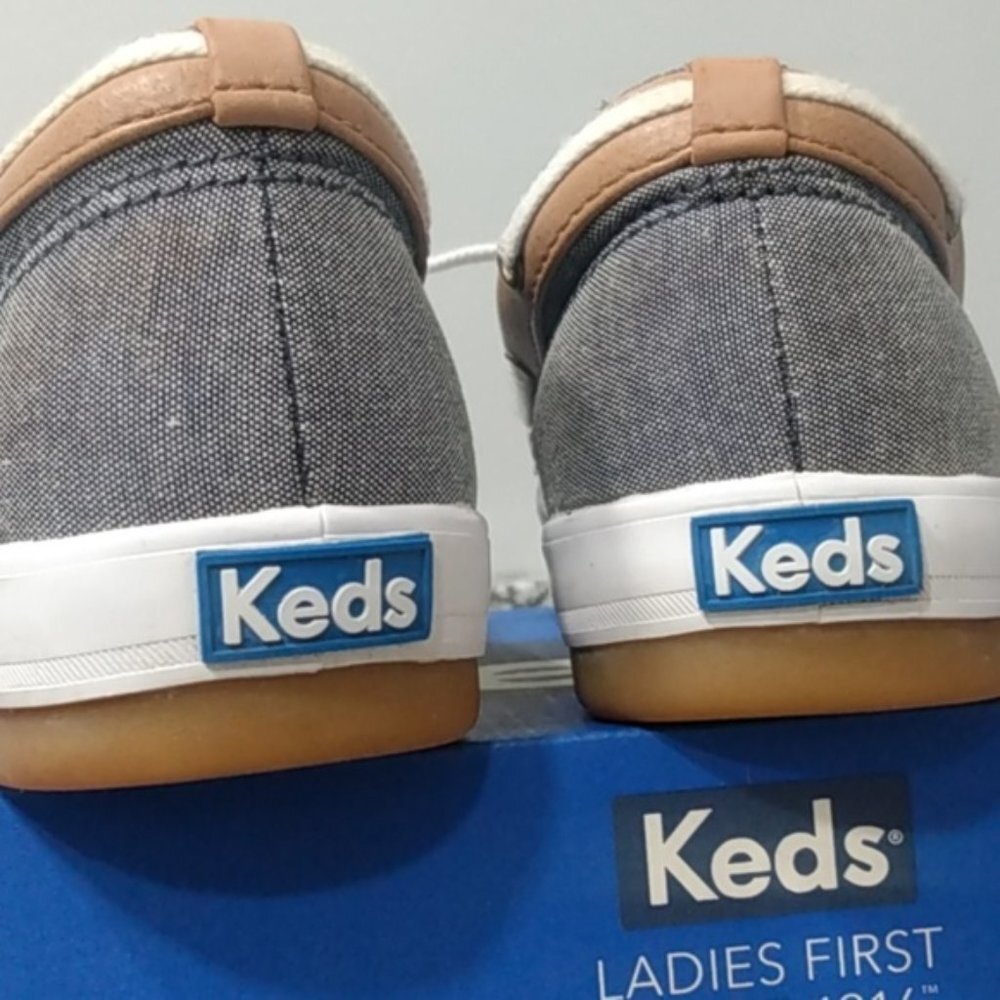 KEDS Charter Chambray Boat Shoes, Like New - Picture 7 of 14